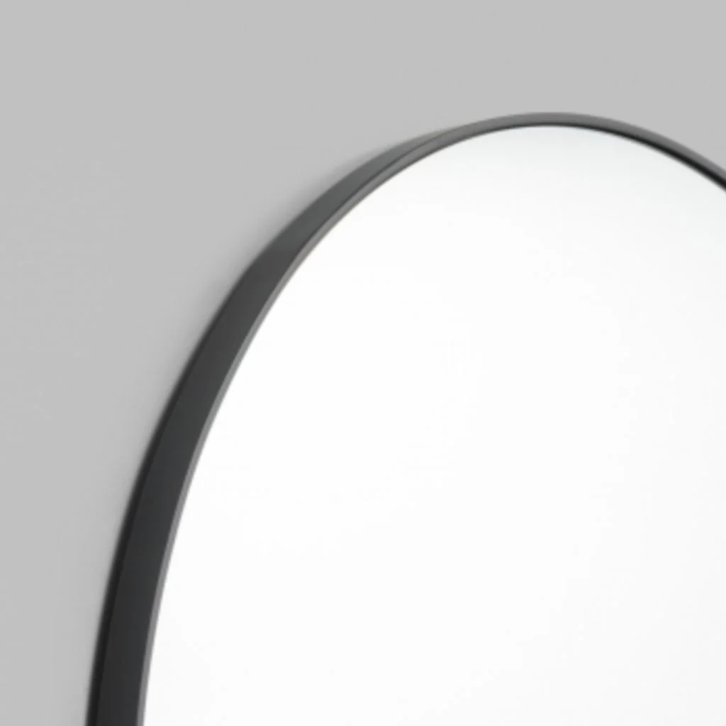 Bjorn Black Frame Round Mirror - Image 2