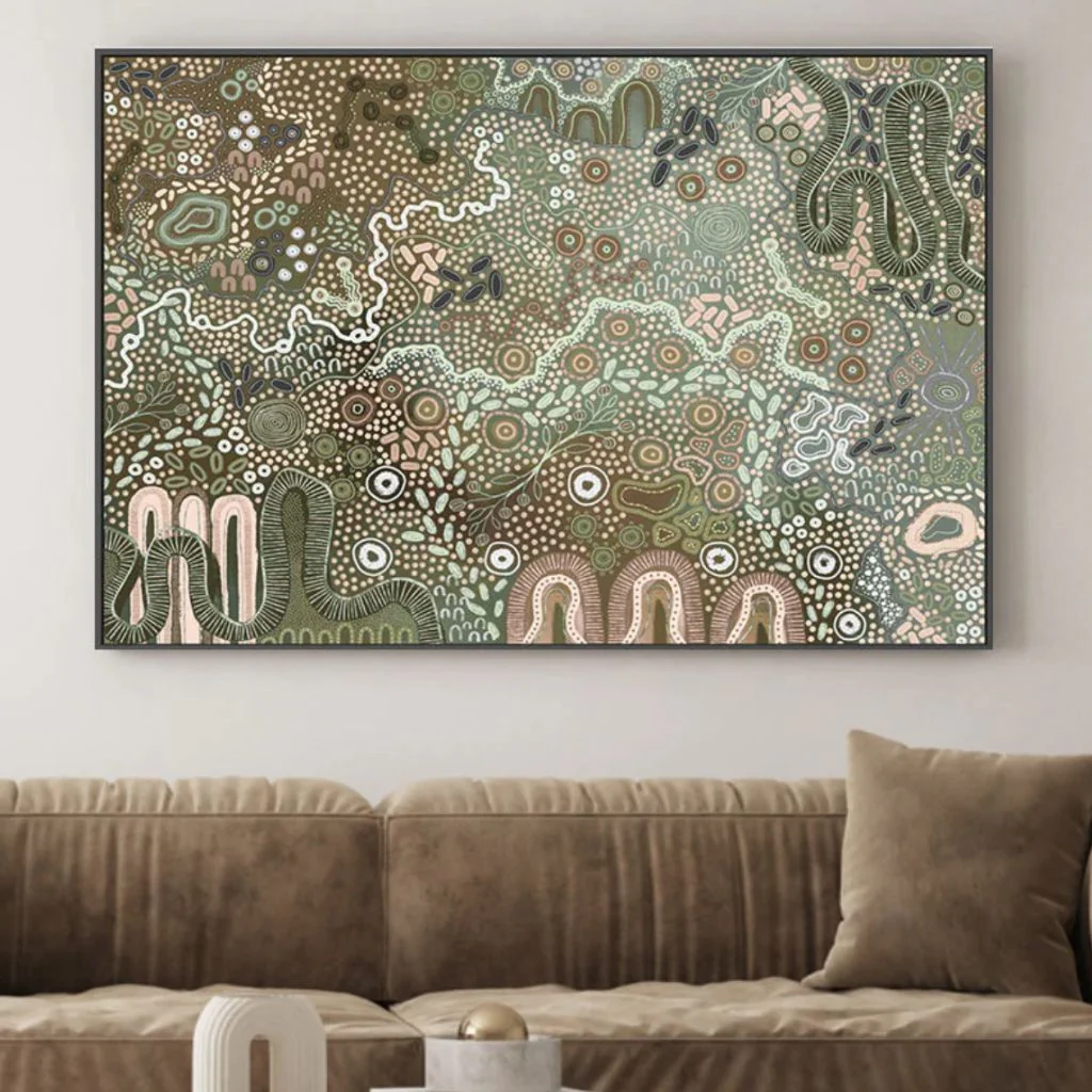 Earth's Gathering Green Tones Canvas - Image 2