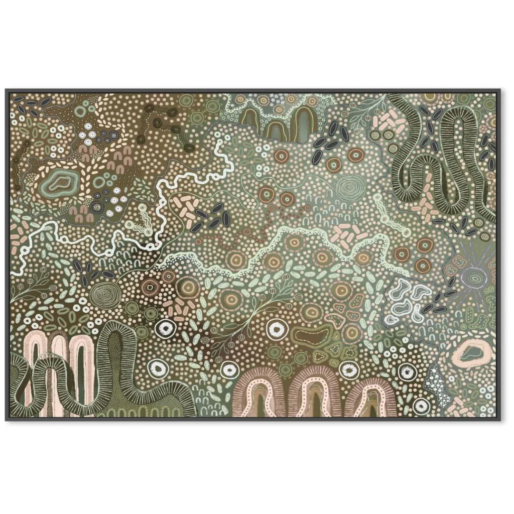 Earth's Gathering Green Tones Canvas - Image 4