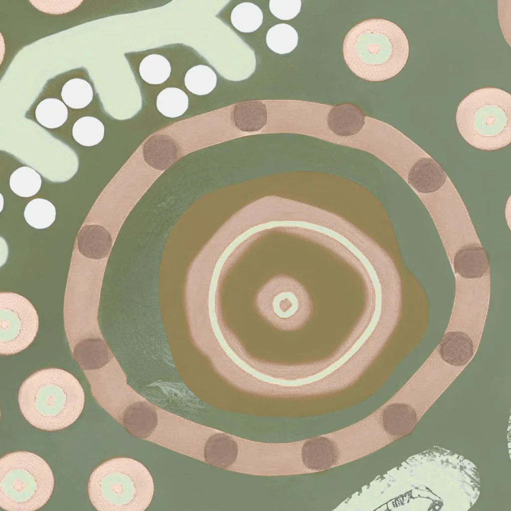 Earth's Gathering Green Tones Canvas - Image 6