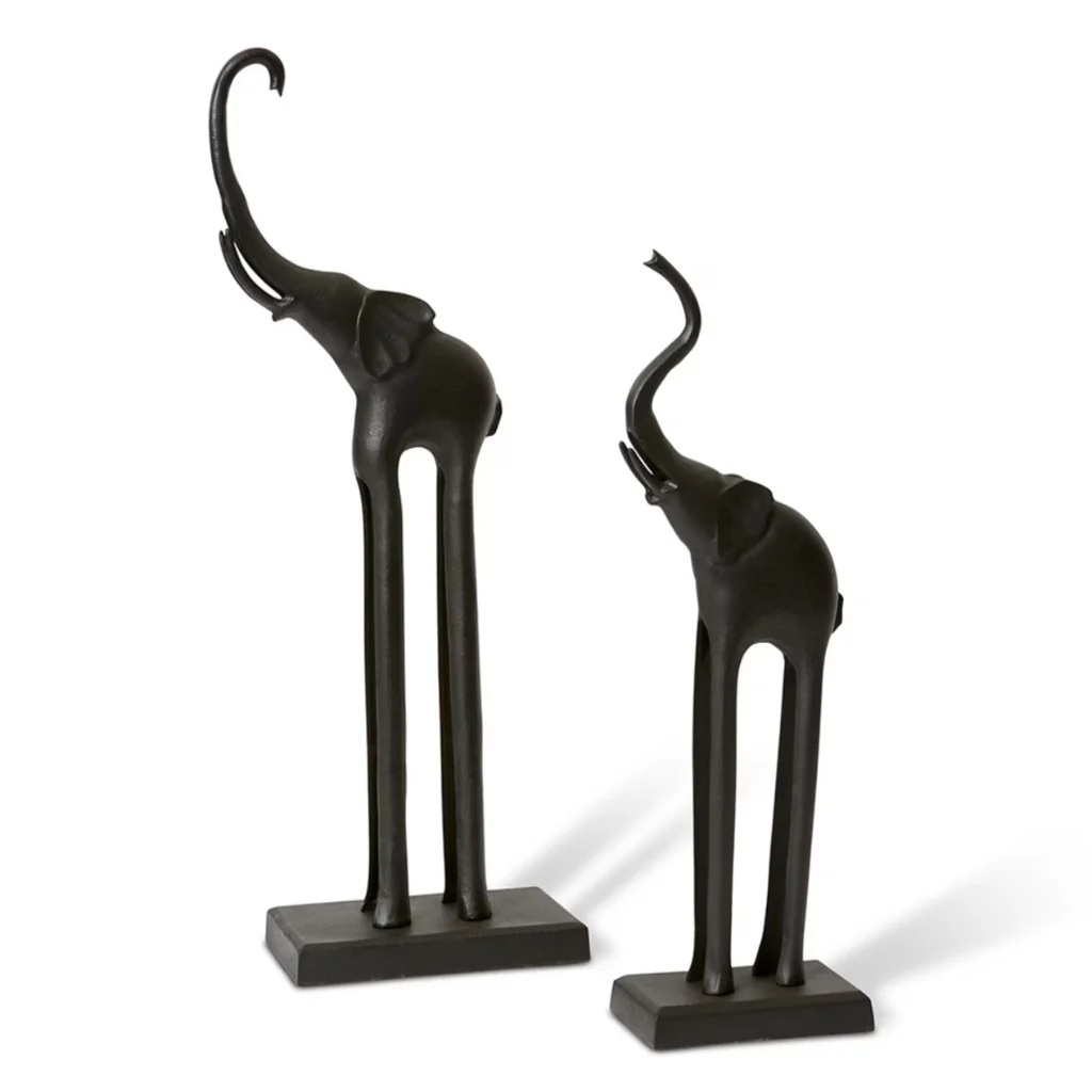 Elephant Sculpture Black (Small) - Image 3