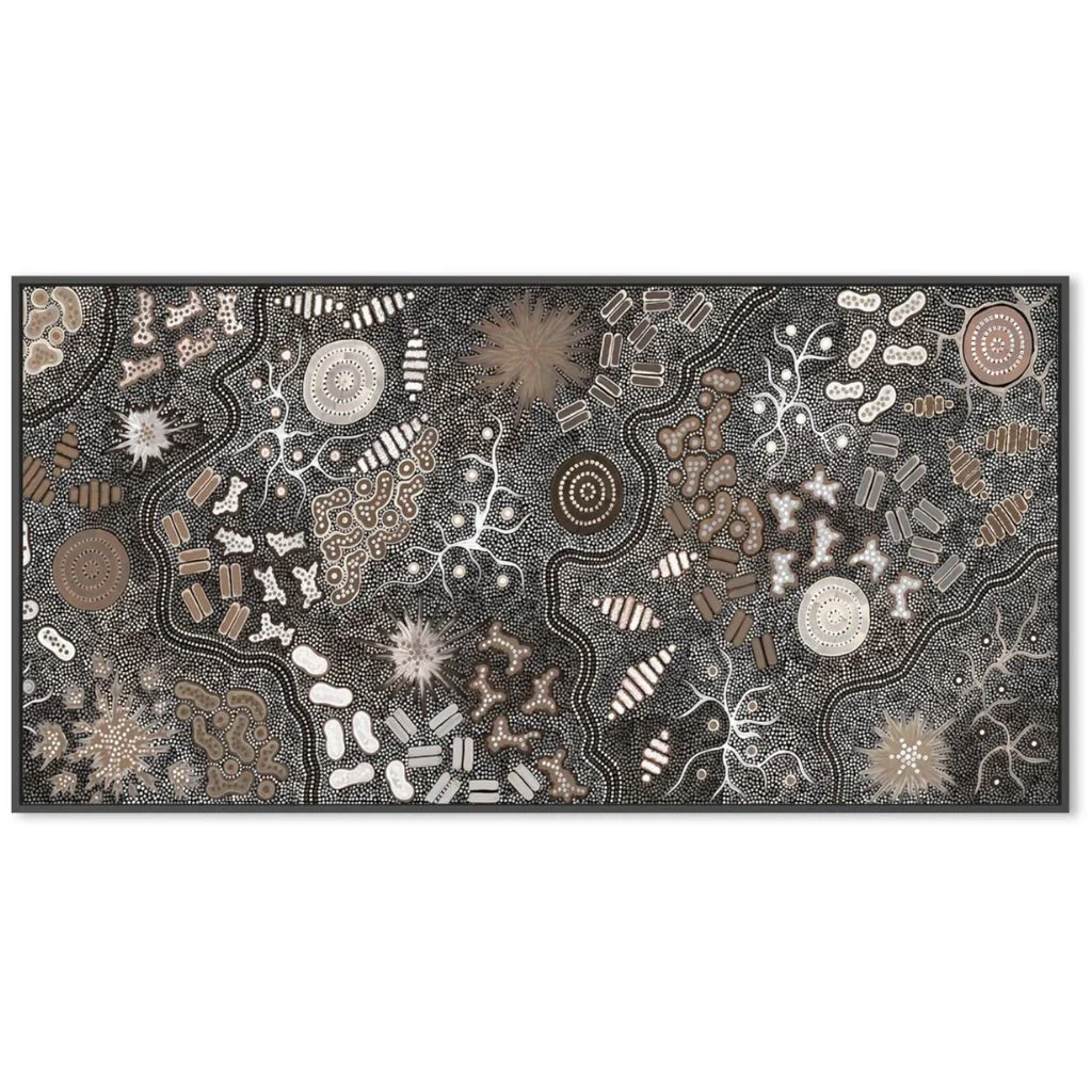 Waterhole Bush Tucker Dreaming Canvas - Image 5