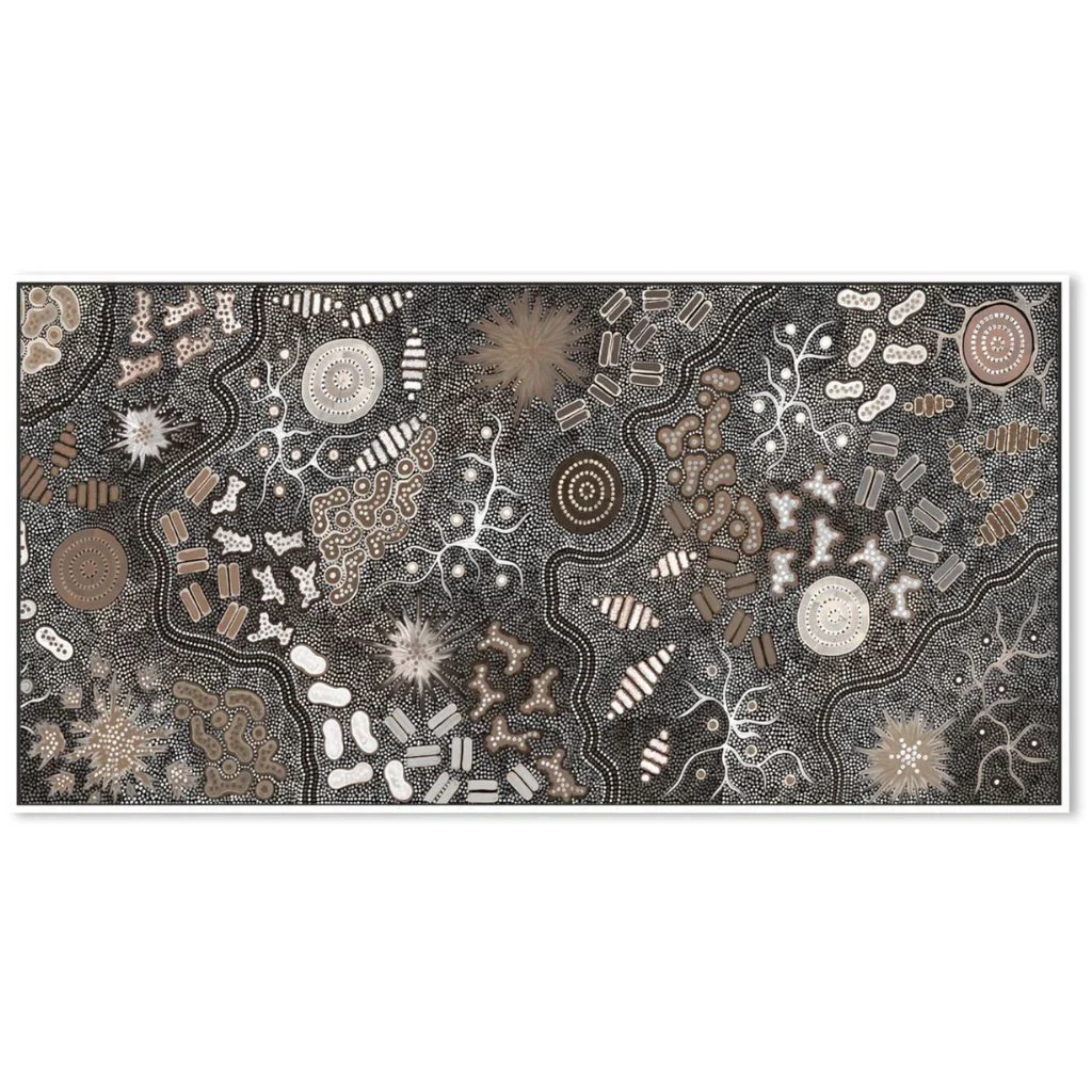 Waterhole Bush Tucker Dreaming Canvas - Image 6