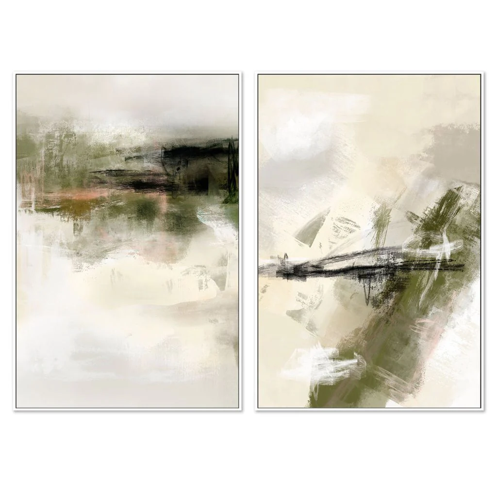 Green & Beige Canvas (Set of 2) - Image 3