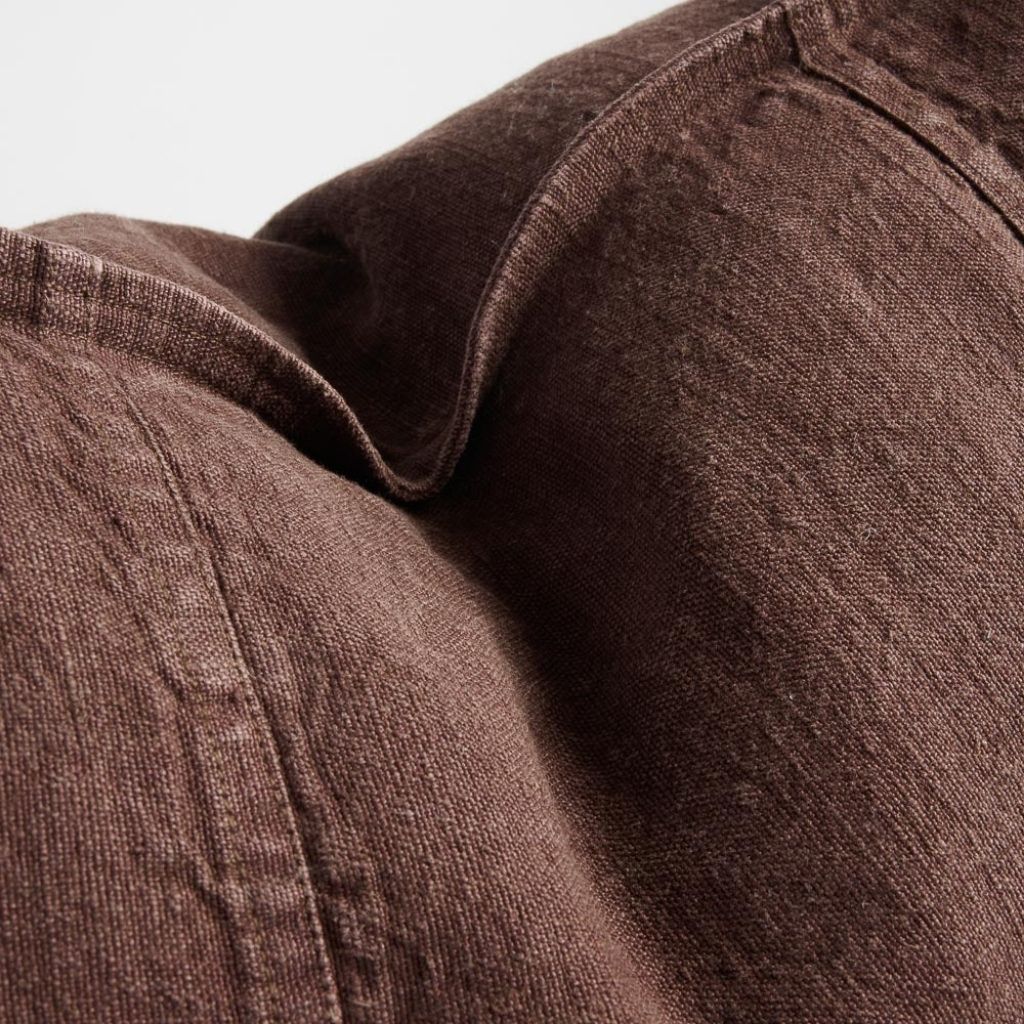 Luca Linen Cushion Chocolate - Image 3