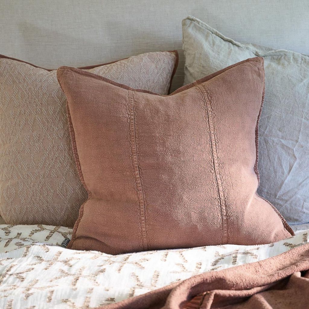 Luca Linen Cushion Clay - Image 3