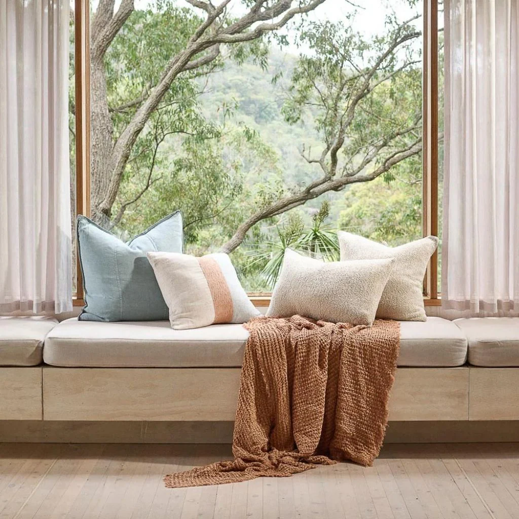 Luca Linen Cushion Sky - Image 2