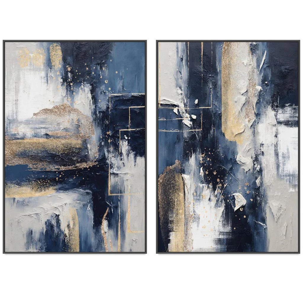 Midnight & Gold Canvas (Set of 2) - Image 4