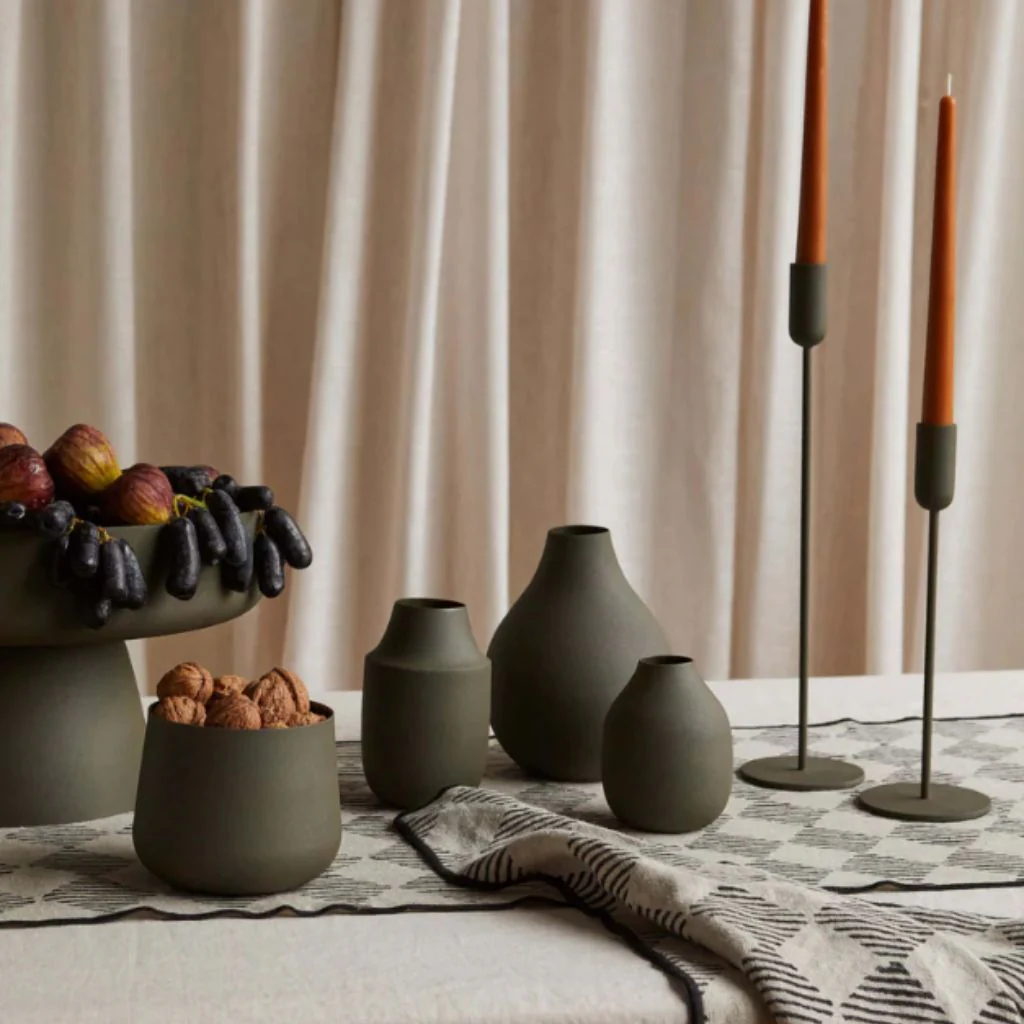 Mona Candle Holder Set Olive - Image 4