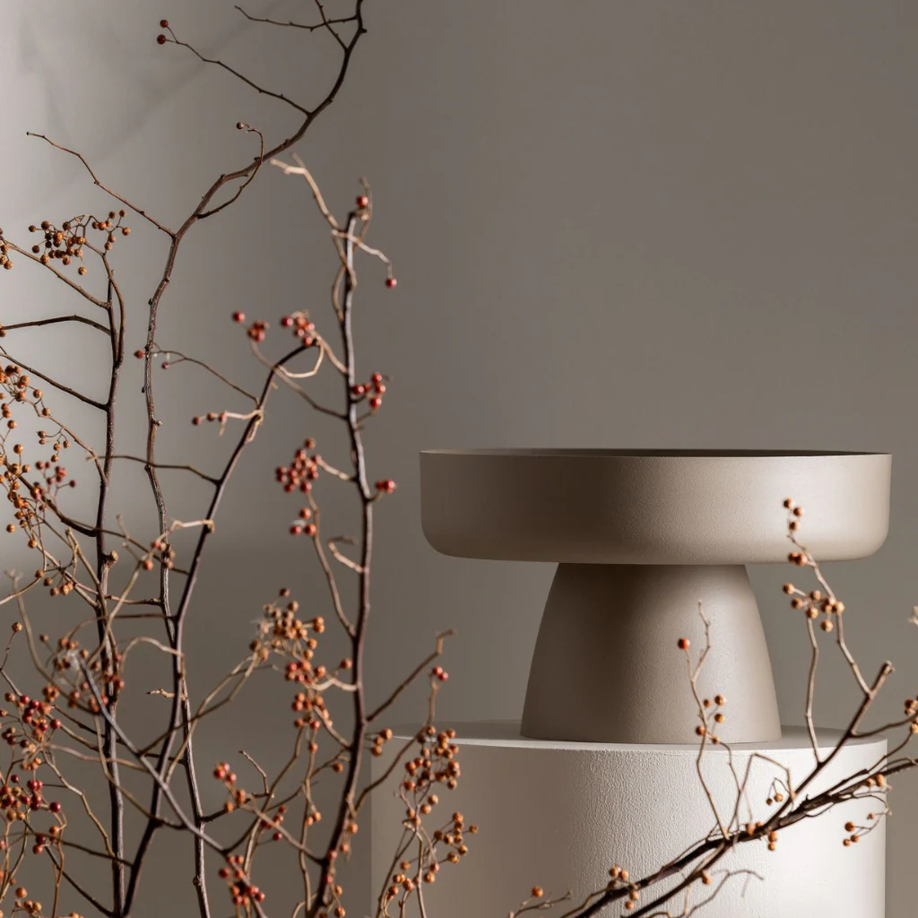 Mona Pedestal Vase Latte - Image 4