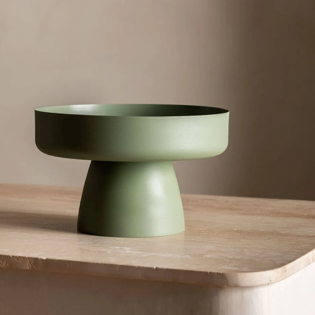 Mona Pedestal Vase Sage - Image 4