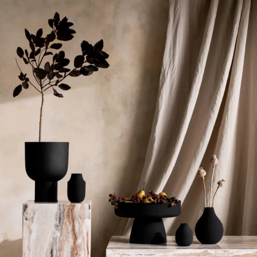 Mona Trio of Vases Black - Image 2