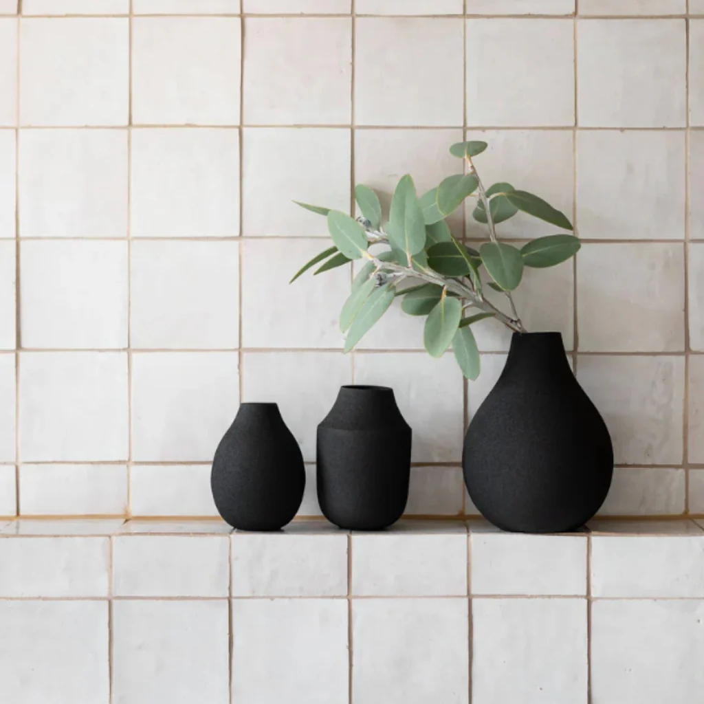 Mona Trio of Vases Black - Image 3
