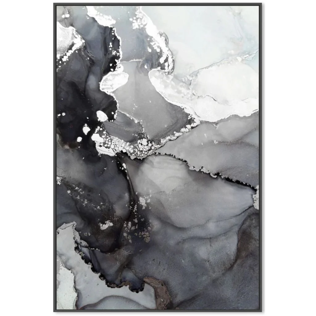 Silver Swirl 'A' Canvas - Image 5