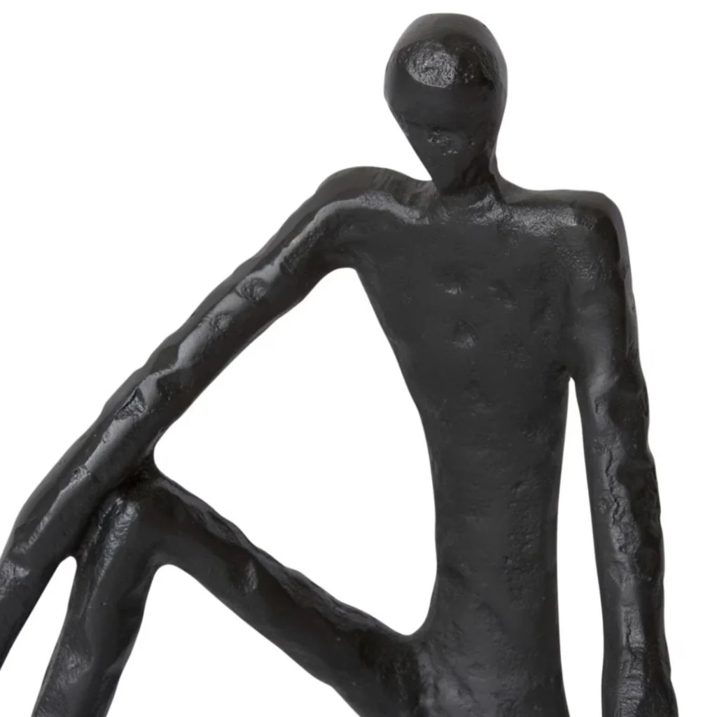 Sitting Man Sculpture - Image 2