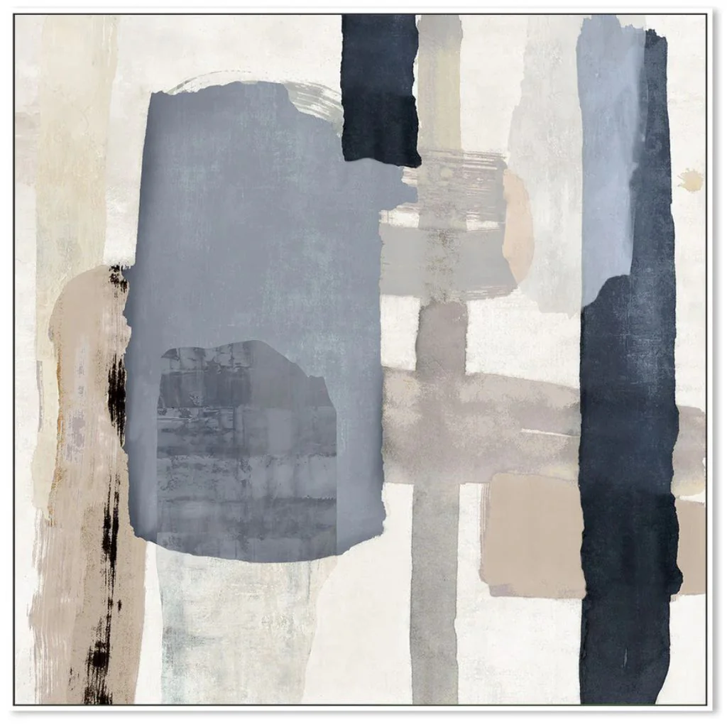 Tides in Check 'Style A' Canvas - Image 4