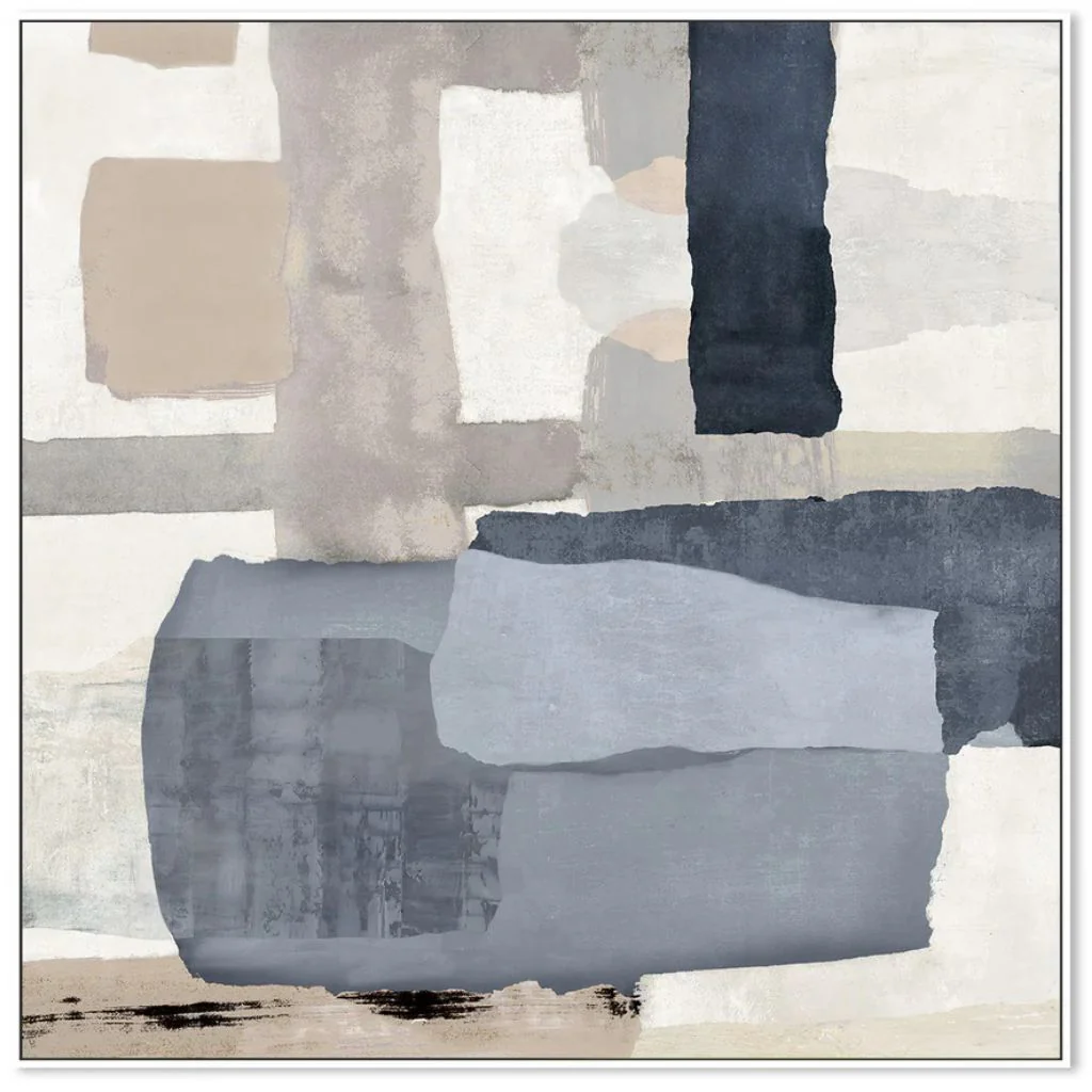 Tides in Check 'Style B' Canvas - Image 4